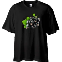 Футболка Oversize с чёрной смородиной
