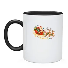 Чашка із Санта-Клаусом на санчатах