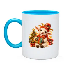 Чашка с новогодним козленком