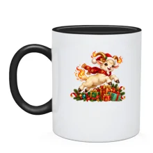 Чашка с огненным козлёнком