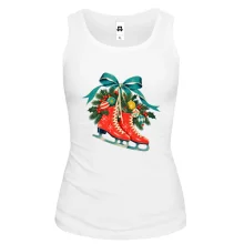 Майка з новорічними ковзанами