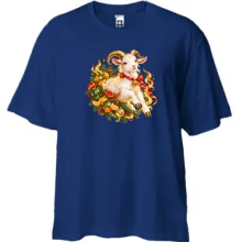 Футболка Oversize с козой и мандаринами