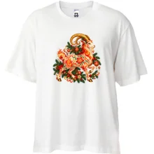 Футболка Oversize с новогодним козлом