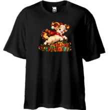 Футболка Oversize с огненным козлёнком