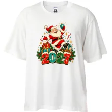 Футболка Oversize с Санта-Клаусом и 2027