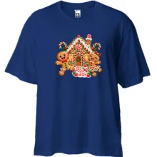 Футболка Oversize с пряничным домиком