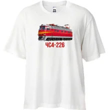 Футболка Oversize с электровозом ЧС4-226