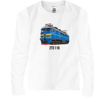 Детский лонгслив с локомотивом 2ТЭ116