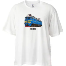 Футболка Oversize с локомотивом 2ТЭ116