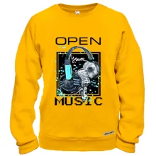 Світшот з принтом «Open your music»