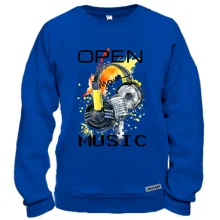 Світшот з акварельним принтом «Open your music»