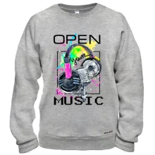 Світшот з навушниками Open your music (2)