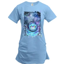Туника с голубым монстром "enjoy the universe"