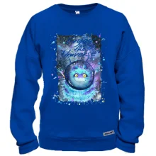 Світшот з блакитним монстром "enjoy the universe"