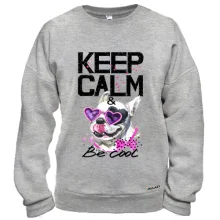 Свитшот с Бульдогом "Ceep calm & be cool" (1)