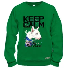 Свитшот з бультерьером Ceep calm and be cool