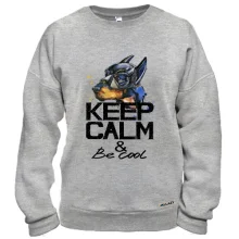Свитшот с доберманом "ceep calm & be cool"