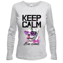 Лонгслив с Бульдогом "Ceep calm & be cool" (1)