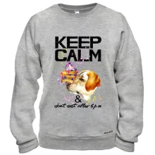 Свитшот с пойнтером "Keep calm & dont eat after 6 pm"