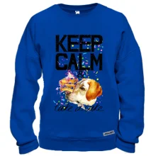 Свитшот с пойнтером "Keep calm & take a cake"