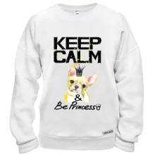 Світшот з Французьким Бульдогом (keep calm & be princess)