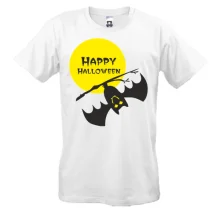 Футболка Happy Halloween с летучей мышью