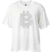 Футболка oversize з цифровим логотипом біткоіну
