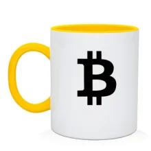 Чашка с логотипом Биткоин