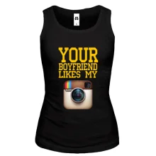 Майка Your boyfriend like my Instagram
