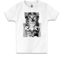 Детская футболка Rawr кот