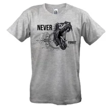 Футболка Never forget Dinosaur