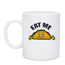 Чашка EAT ME с мультяшным тако