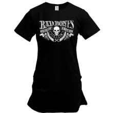 Подовжена футболка bad bones skull