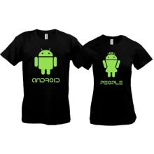 Парные футболки Android People