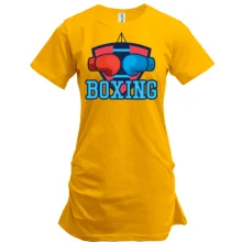 Подовжена футболка boxing с перчатками