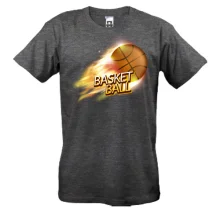 Футболка с горящим баскетбольным мячом Basketball