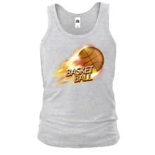 Майка с горящим баскетбольным мячом Basketball
