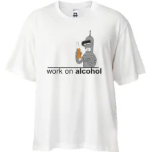 Футболка Oversize Work on alcohol