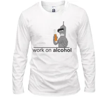 Чоловічий лонгслів Work on alcohol