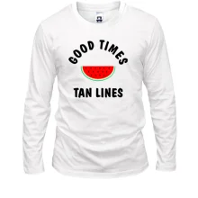 Мужской лонгслив с арбузом "good times tan lines"