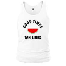 Чоловіча майка з кавуном "good times tan lines"