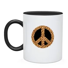Чашка peace (леопард)