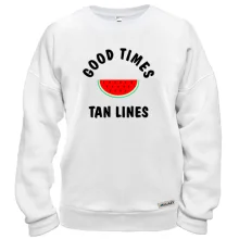 Свитшот с арбузом "good times tan lines"