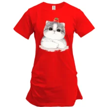 Туника с котиком (помидор на голове)