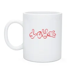 Чашка Love из рук Микки