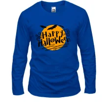 Мужской лонгслив с луной "Happy Halloween"