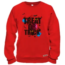 Свитшот с надписью "treat or trick"