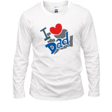 Мужской лонгслив с надписью "i love dad"