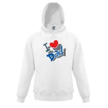 Детская толстовка с надписью "i love dad"