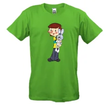 Чоловіча футболка з Дядей Федором (троє з Простоквашино)